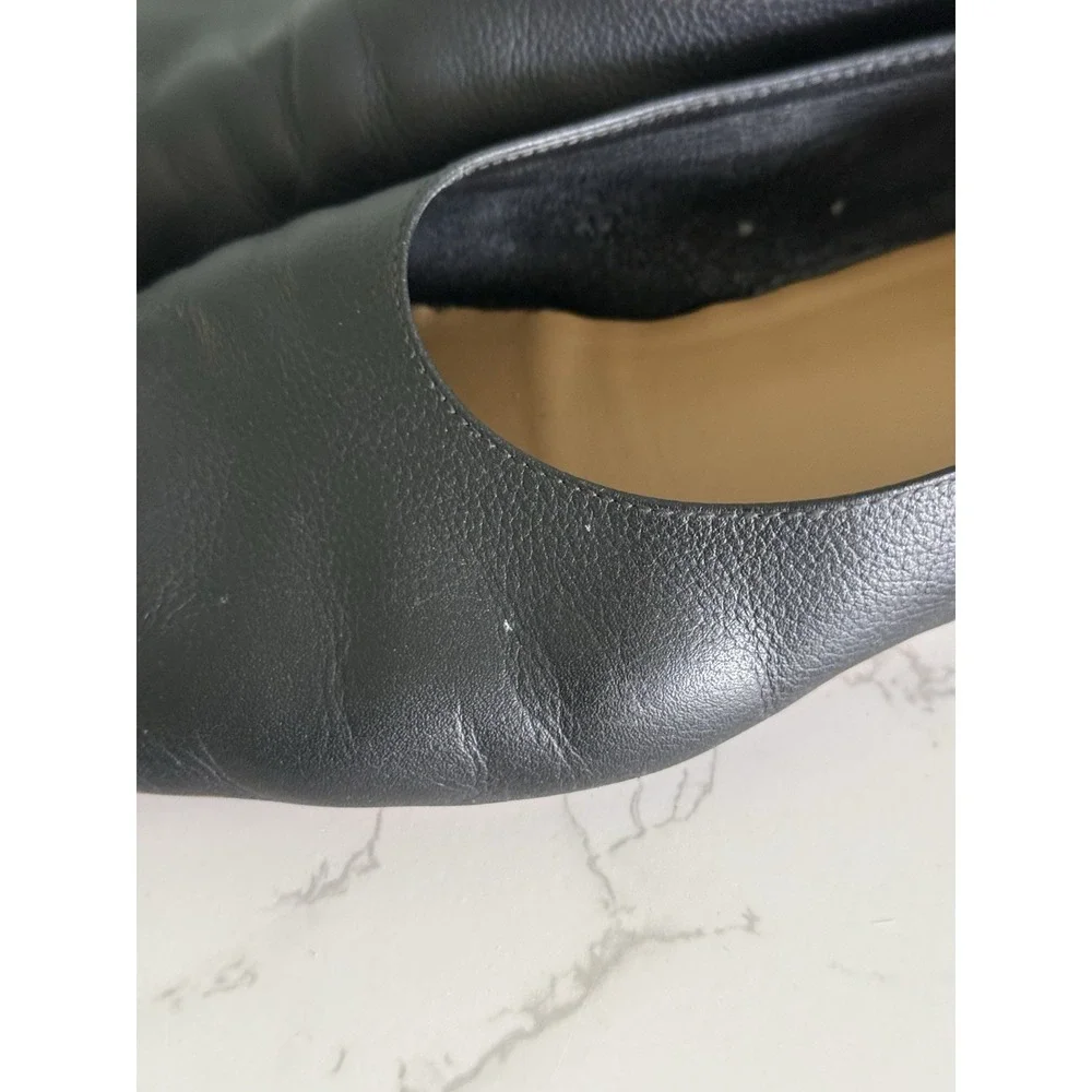 EVERLANE The Day Glove Flats Size 10 in Black Leather Shoes Vented Arch Support